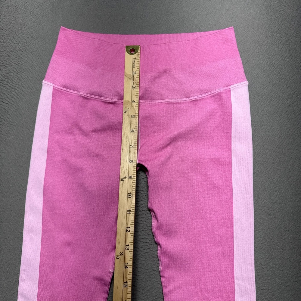 Peloton Seamless Legging Womens Sz Medium Pink Cropped Cycling Athletic Comfort - Picture 4 of 9